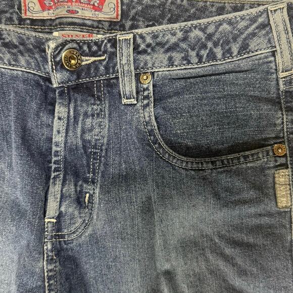 Vintage 90s Silver Jeans Co Mid Rise Flare Button Fly Denim Women’s 30x32 - Picture 4 of 10